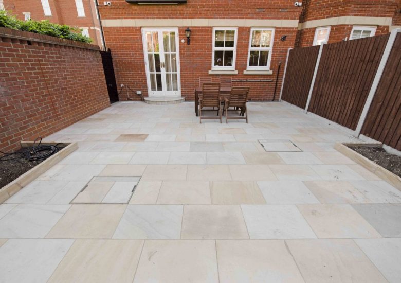 Patio with Natural Indian Sandstone