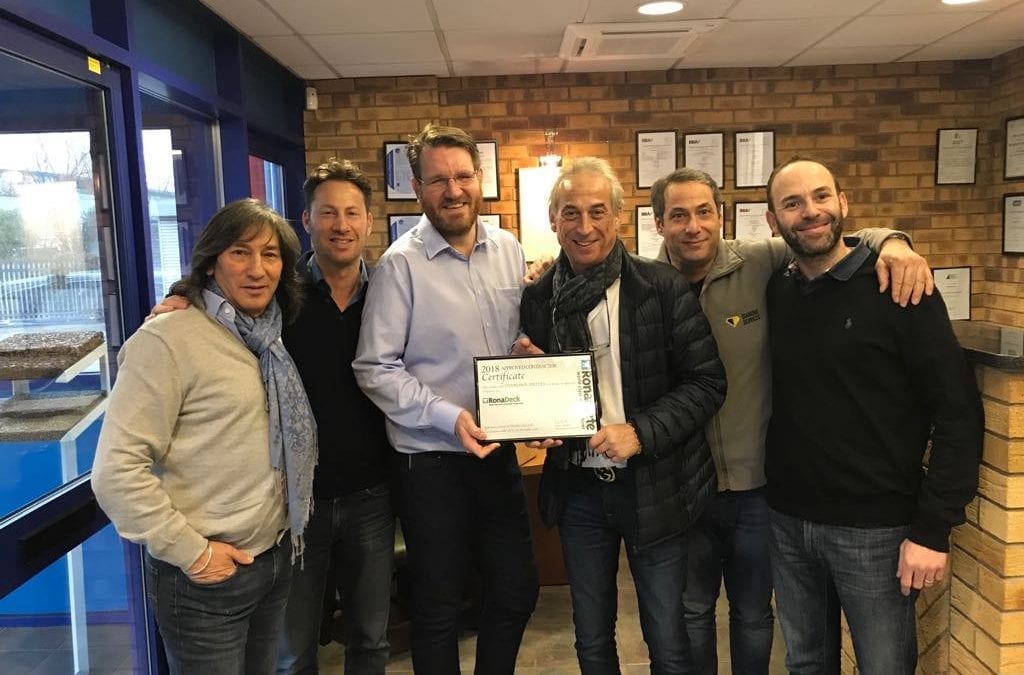 Diamond Driveway team receive their Ronacrete Approved Contractor Certificate