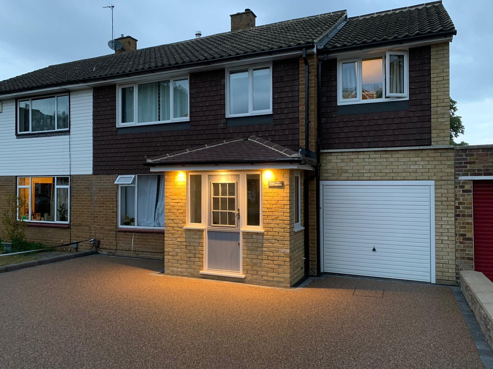 Resin driveway Bromley at Night