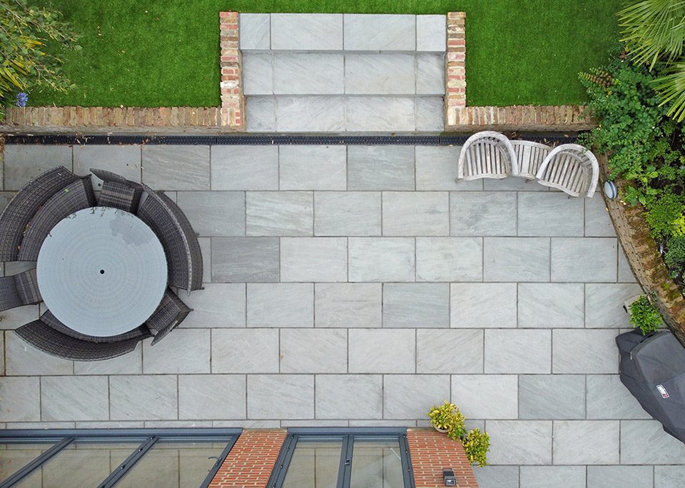 East Finchley Patio Top View Diamond Driveways